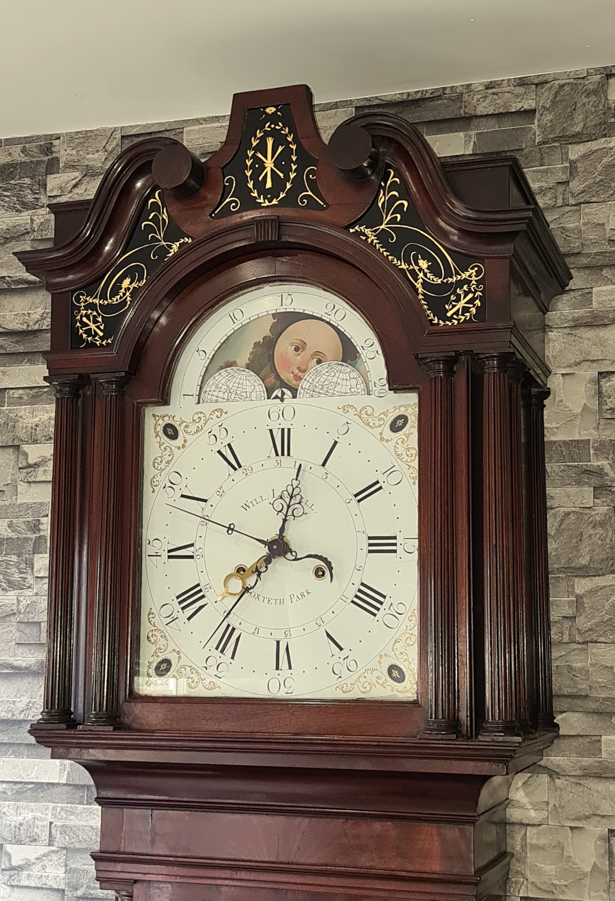 Wm Lassell Moon dial clock
