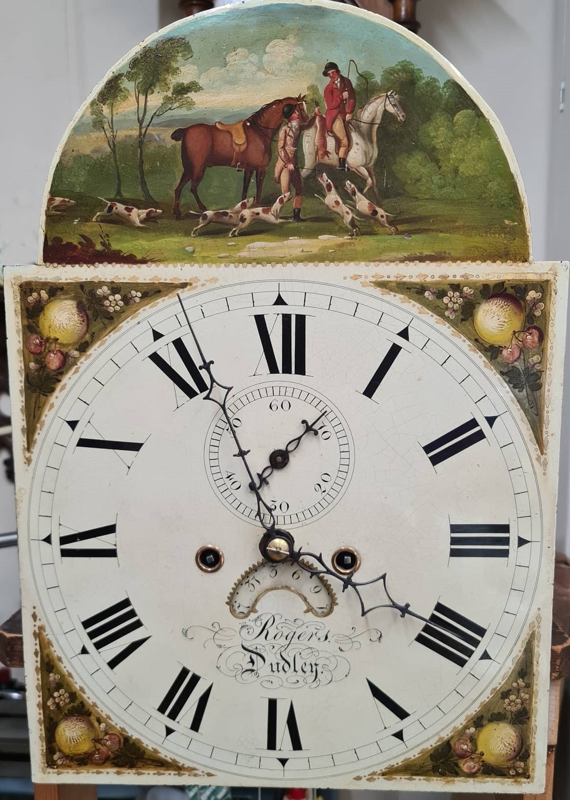 Dudley-longcase-clock dial detail