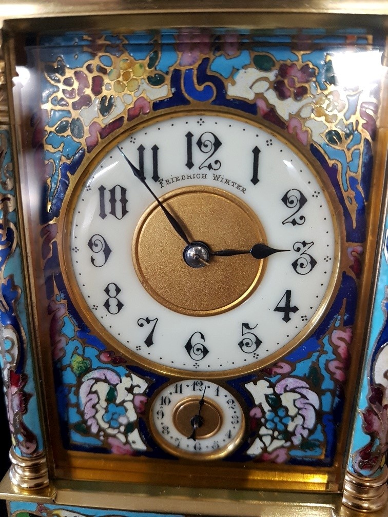 French-carriage-clock dial detail