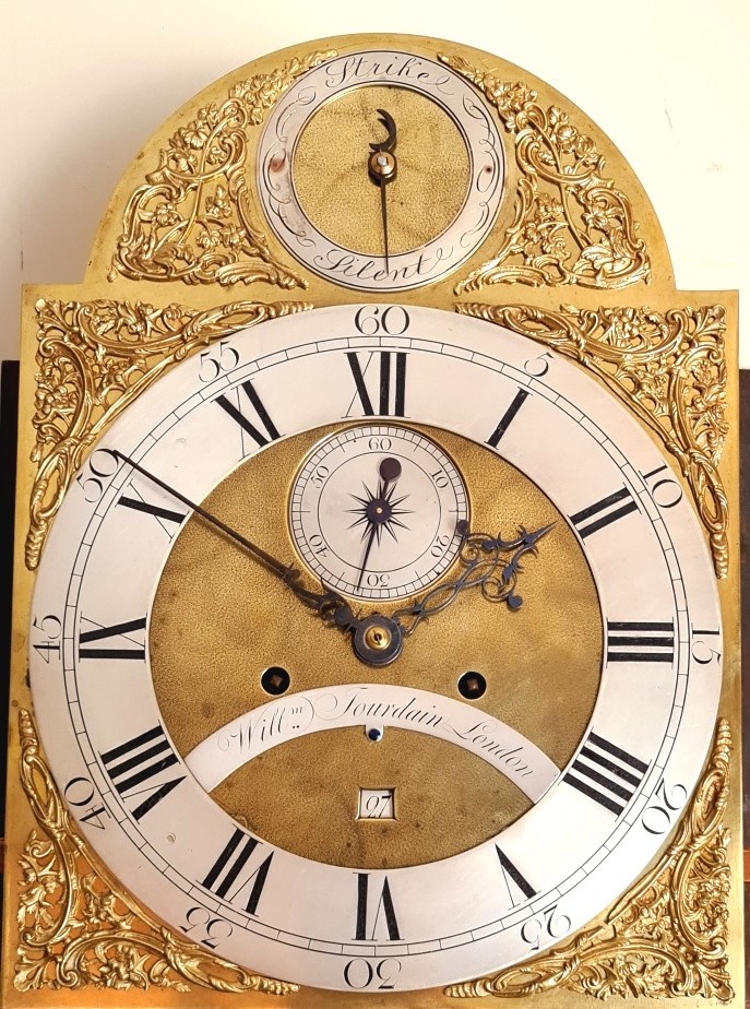 Jourdain-longcase-clock dial detail