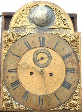 Silvered dial before restoration